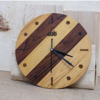 Wooden Wall Clock (Round) – Handmade Wooden Wall Décor Clock with Natural Finish, Minimal Modern Style for Home/Office, Eco-Friendly Wall Hanging Gift for Living Room